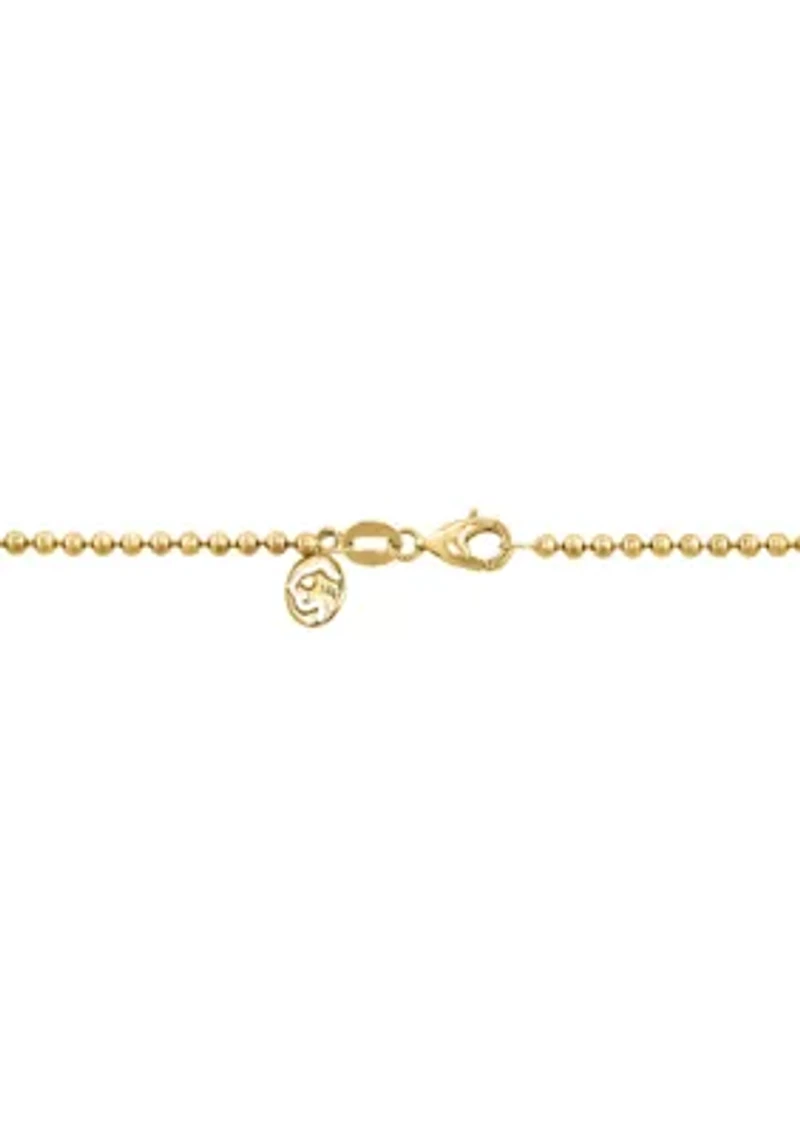 Lab Grown Diamond Necklace in 14K Yellow Gold