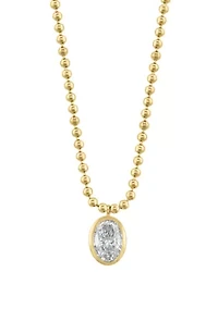 Lab Grown Diamond Necklace in 14K Yellow Gold