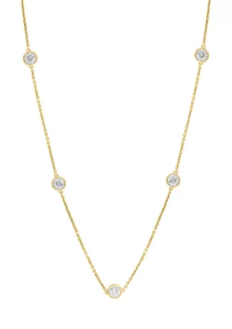1 ct. t.w. Lab Grown Diamond Necklace in Gold Over Sterling Silver