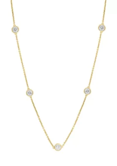 1 ct. t.w. Lab Grown Diamond Necklace in Gold Over Sterling Silver
