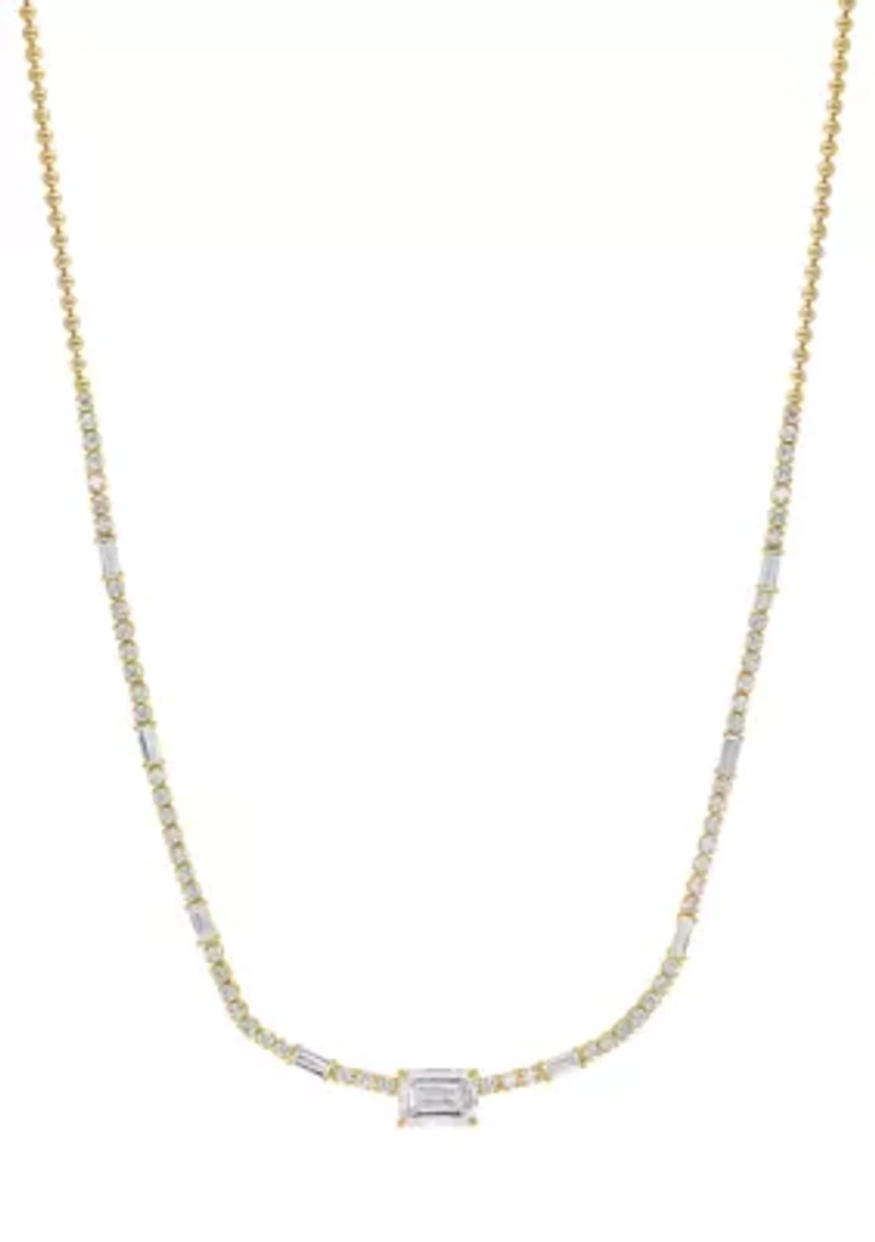 14K Yellow Gold Lab Grown Diamond Necklace