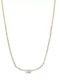 14K Yellow Gold Lab Grown Diamond Necklace