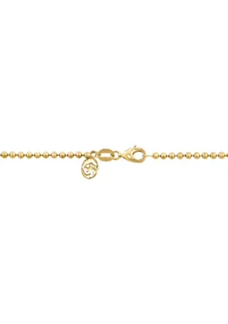 14K Yellow Gold Lab Grown Diamond Necklace