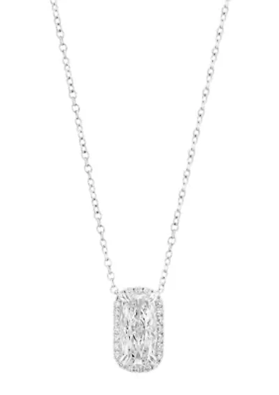 Lab Grown Diamond Necklace in 14K White Gold