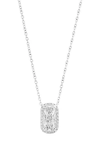 Lab Grown Diamond Necklace in 14K White Gold