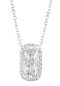 Lab Grown Diamond Necklace in 14K White Gold