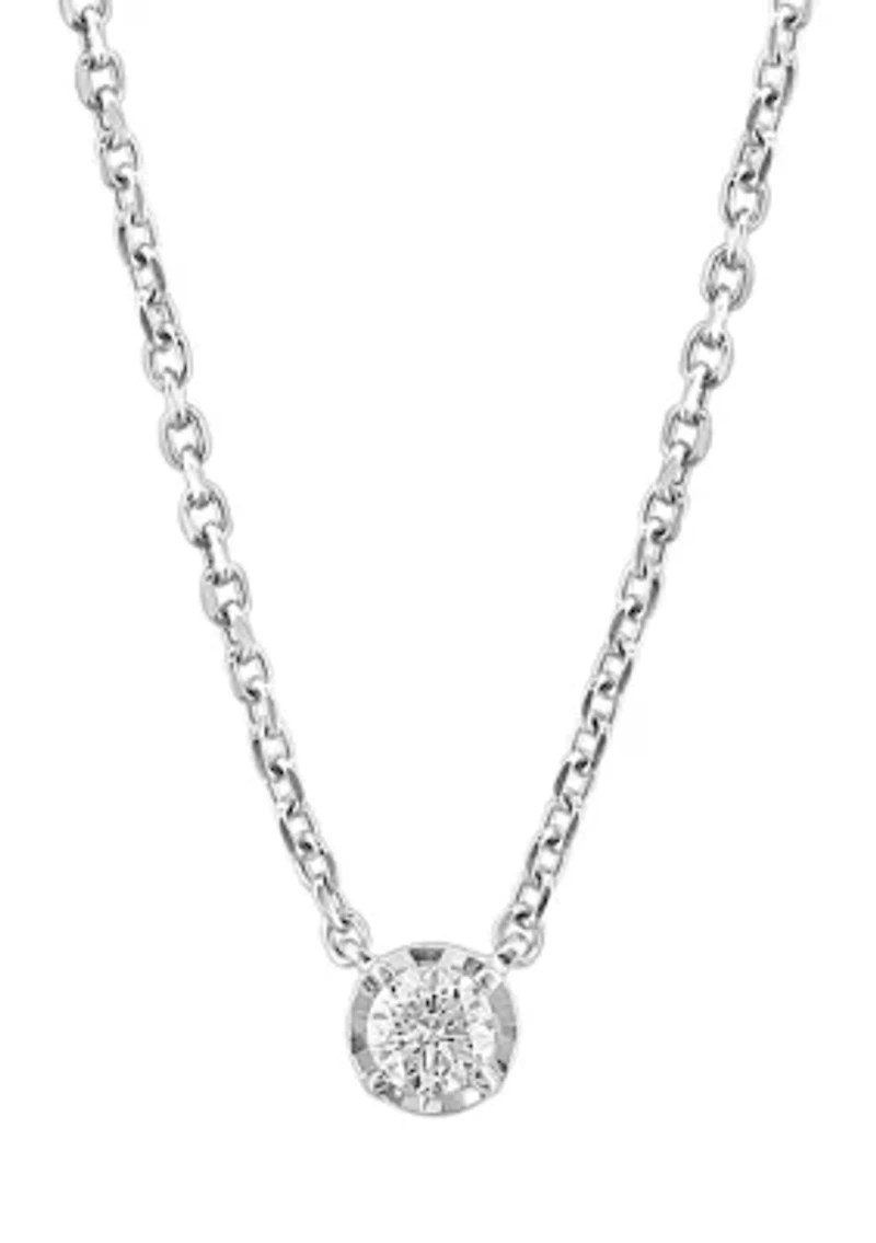 1/4 ct. t.w. Diamond Miracle Set Pendant Necklace in Sterling Silver