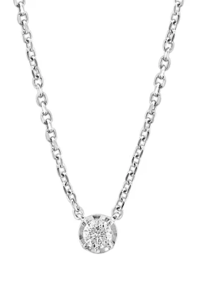 1/4 ct. t.w. Diamond Miracle Set Pendant Necklace in Sterling Silver