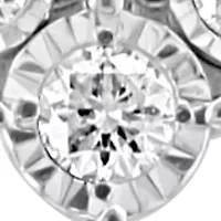 1/4 ct. t.w. Diamond Miracle Set Diamond V Necklace in Sterling Silver