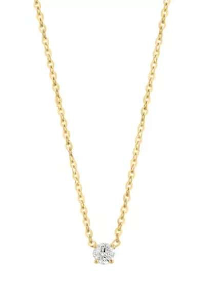 14K Yellow Gold 1/5 ct. t.w. Diamond Necklace