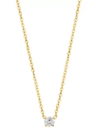 14K Yellow Gold 1/5 ct. t.w. Diamond Necklace