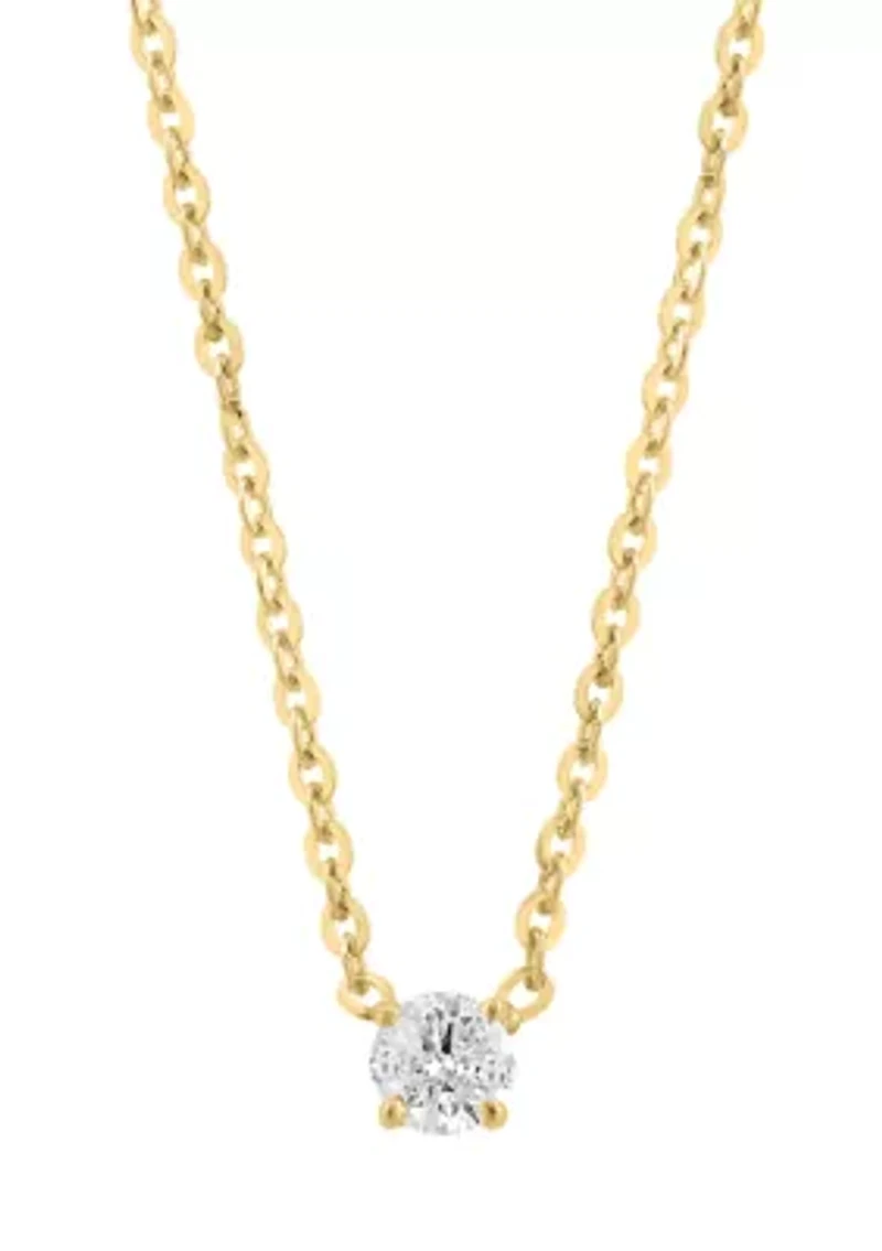 14K Yellow Gold 1/5 ct. t.w. Diamond Necklace