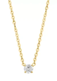 14K Yellow Gold 1/5 ct. t.w. Diamond Necklace