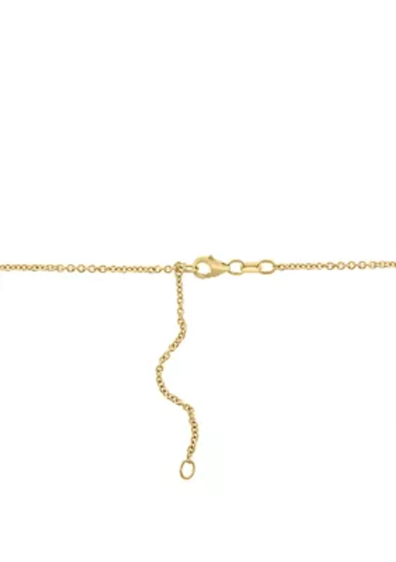 5/8 ct. t.w. Diamond Flower Necklace in 14K Yellow Gold