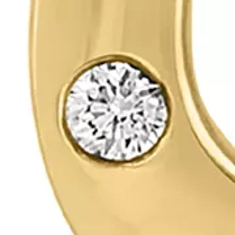 1/10 ct. t.w. Diamond Horseshoe Necklace in 14K Yellow Gold