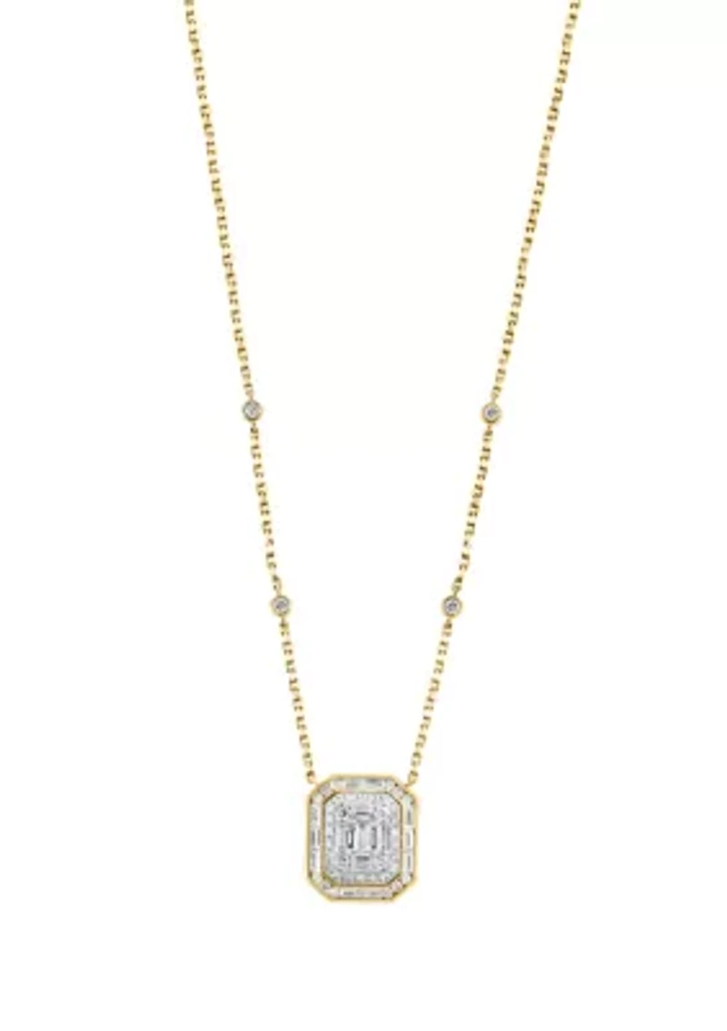 14K Yellow Gold Diamond Necklace