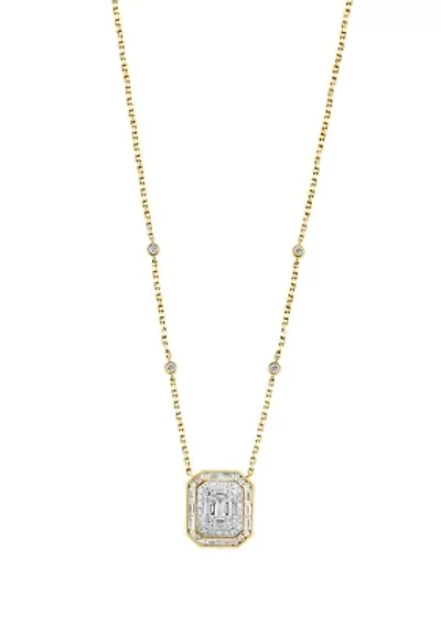 14K Yellow Gold Diamond Necklace