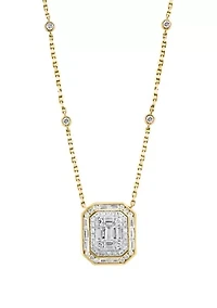 14K Yellow Gold Diamond Necklace