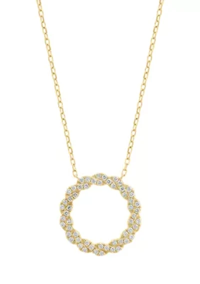 14K Yellow Gold Diamond Necklace 