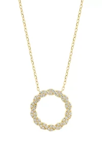 14K Yellow Gold Diamond Necklace 