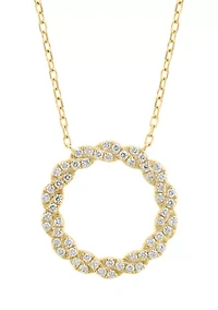 14K Yellow Gold Diamond Necklace 