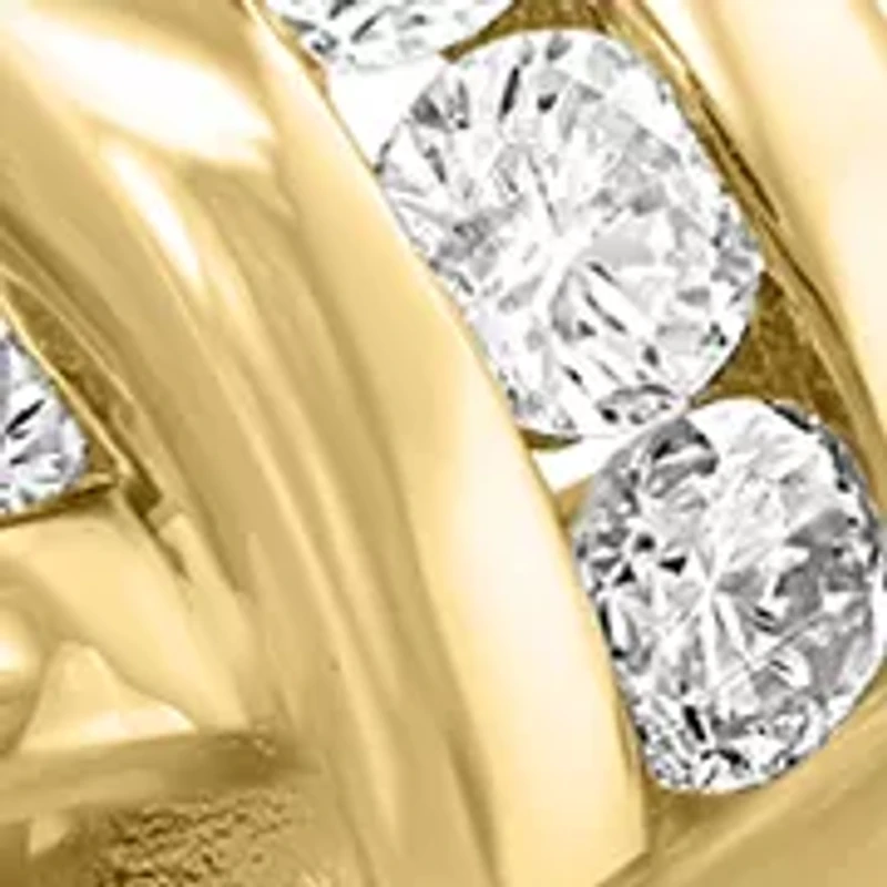 14K Yellow Gold Diamond Necklace
