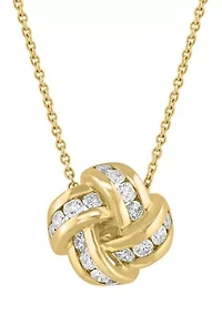 14K Yellow Gold Diamond Necklace