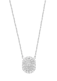 Diamond Pendant Necklace in 14K White Gold
