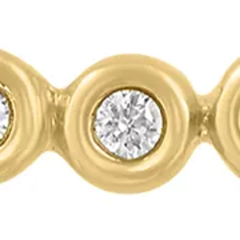 14K Gold Over Sterling Silver Diamond Necklace