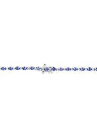 1/5 ct. t.w. Diamond, 12.11 ct. t.w. Tanzanite Necklace in Sterling Silver