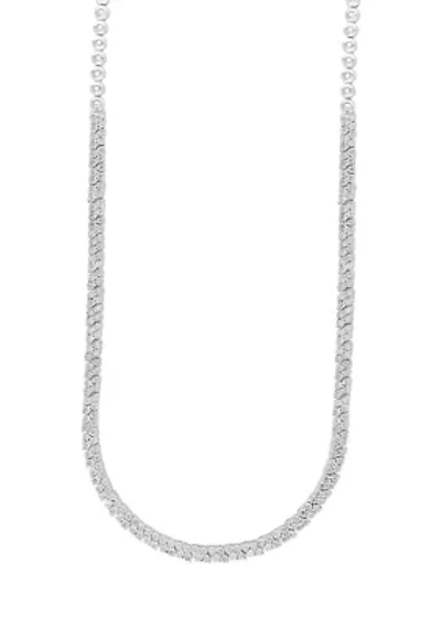 9/10 ct. t.w. Diamond Miracle Set Necklace in Sterling Silver
