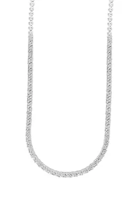 9/10 ct. t.w. Diamond Miracle Set Necklace in Sterling Silver
