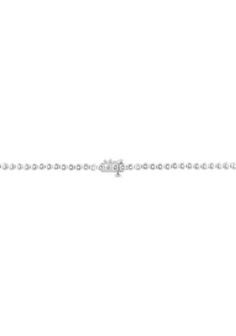 9/10 ct. t.w. Diamond Miracle Set Necklace in Sterling Silver