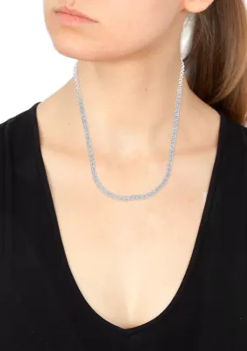 9/10 ct. t.w. Diamond Miracle Set Necklace in Sterling Silver