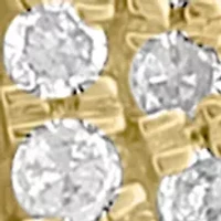 14K Gold Over Silver Diamond Necklace