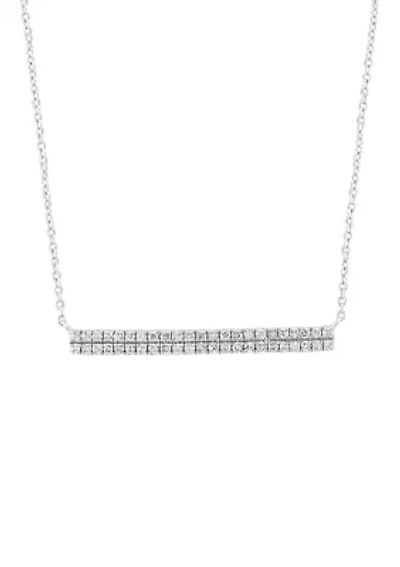 1/4 ct. t.w. Diamond Bar Necklace in Sterling Silver