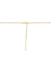 Diamond Miracle Set Station Necklace in Gold Plated Sterling Silver