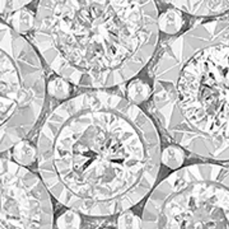 5/8 ct. t.w. Cluster Diamond Necklace in Sterling Silver