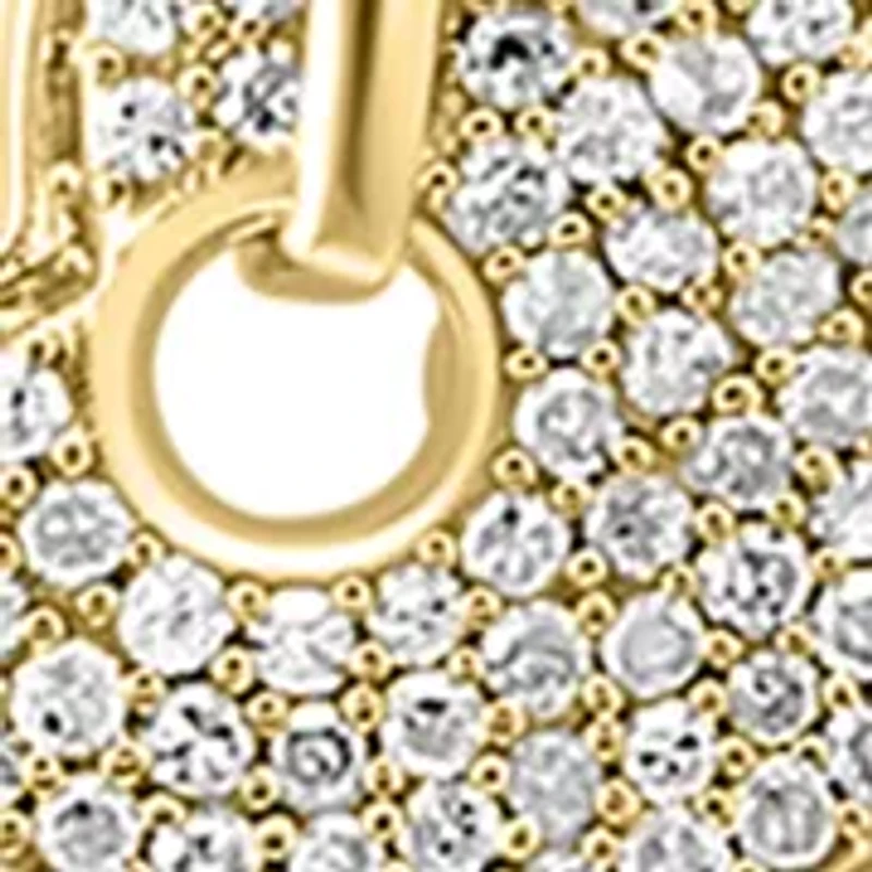 Gold Over Silver Diamond Necklace