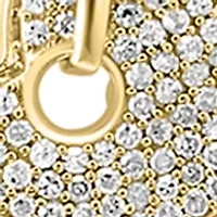 Gold Over Silver Diamond Necklace