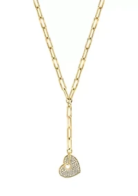 Gold Over Silver Diamond Necklace