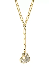 Gold Over Silver Diamond Necklace
