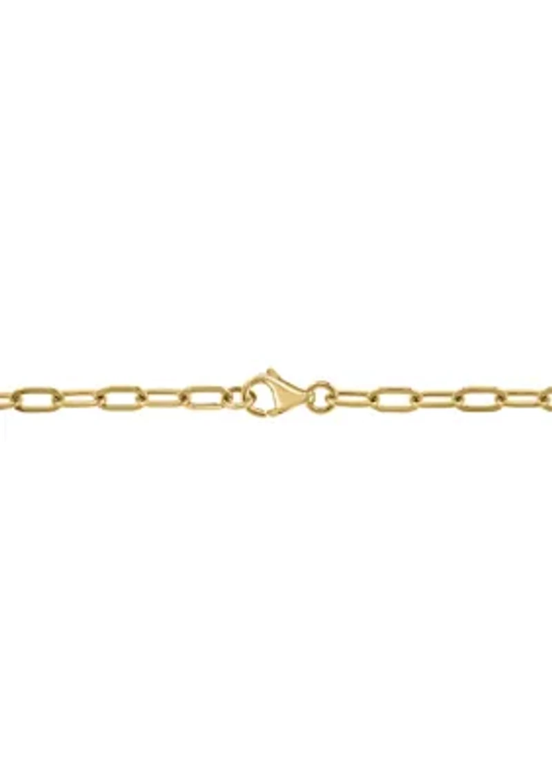 Gold Over Silver Diamond Necklace