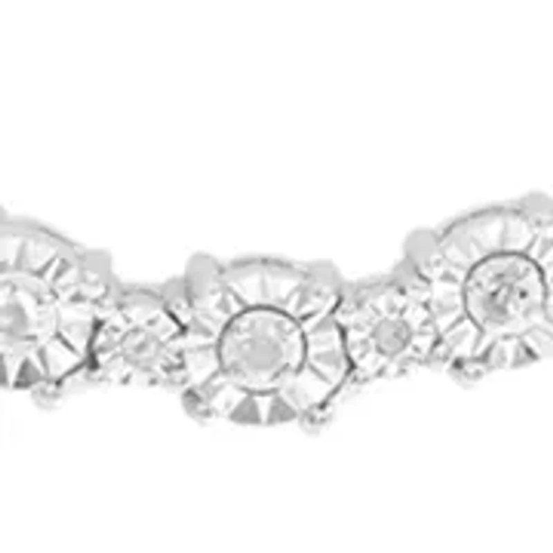 Sterling Silver Diamond Tennis Necklace