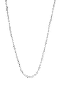 Sterling Silver Diamond Tennis Necklace