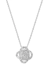 Sterling Silver Diamond Necklace 