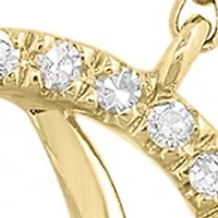 Diamond Necklace in 14K Gold Plated Sterling Silver