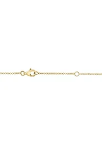 Diamond Necklace in 14K Gold Plated Sterling Silver