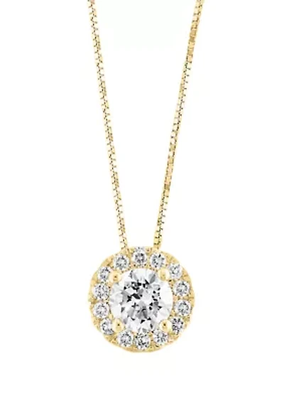 3/4 ct. t.w. Lab Created Diamond Pendant Necklace in 14K Yellow Gold