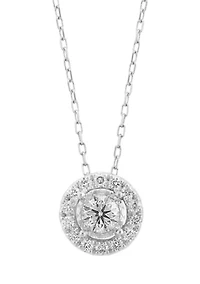 14K White Gold Lab Grown Diamond Pendant